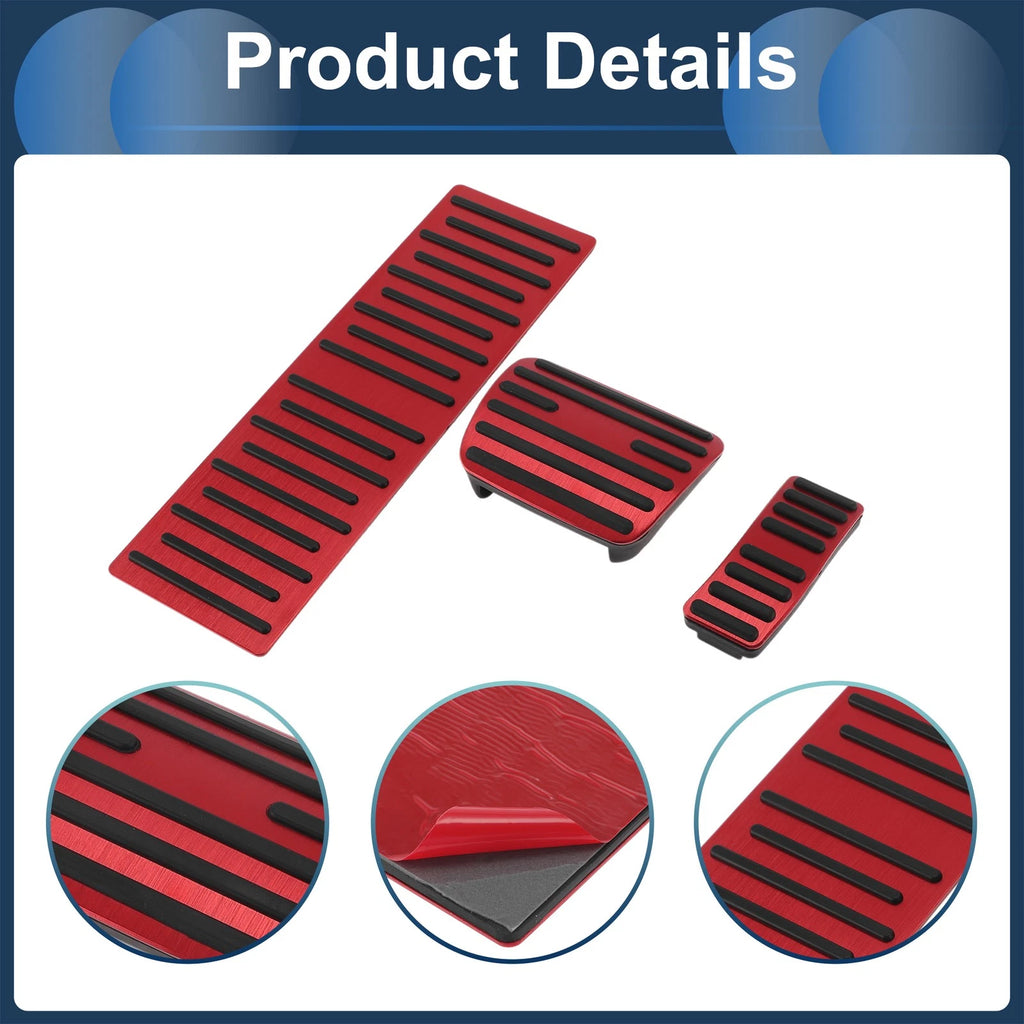 3Pcs Accelerator Pedal Covers for Audi A4 A5 A6 Q5 (2014–2020)