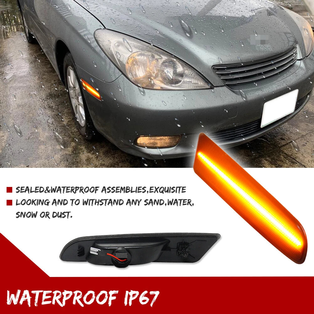 Amber LED Front Side Marker Lights for Lexus ES300, ES330