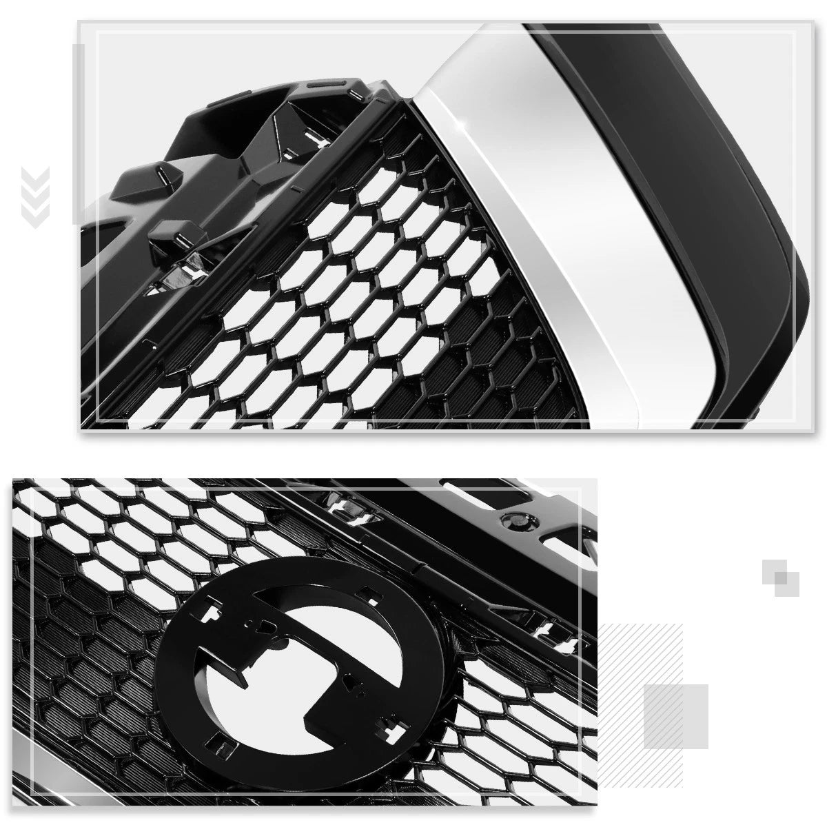 LED DRL Bar Headlights for Nissan Rogue (2014–2016) Black Housing Clear Side