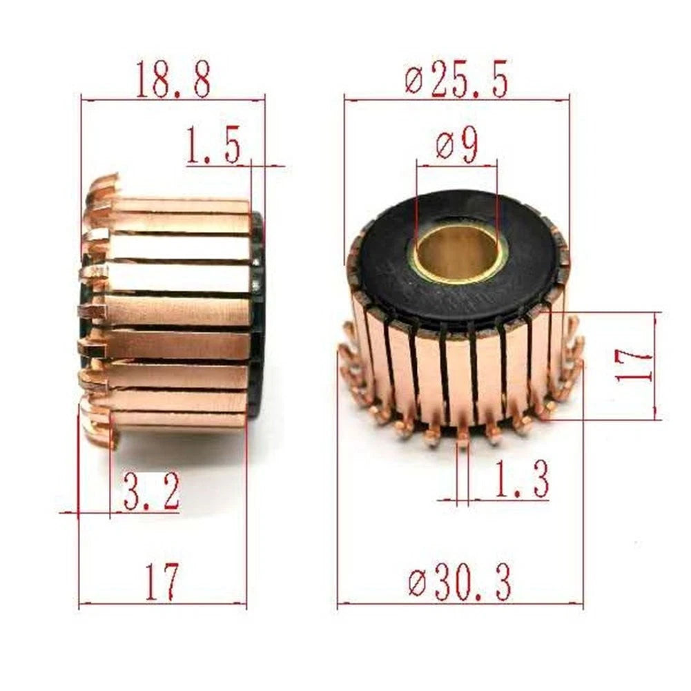 24 Tooth Copper Commutator Hook Type for Automotive Applications (N/A)