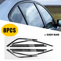 8Pcs Side Window Trim Wrap for Chrysler 300 (2011–2023) Gloss Black Vinyl