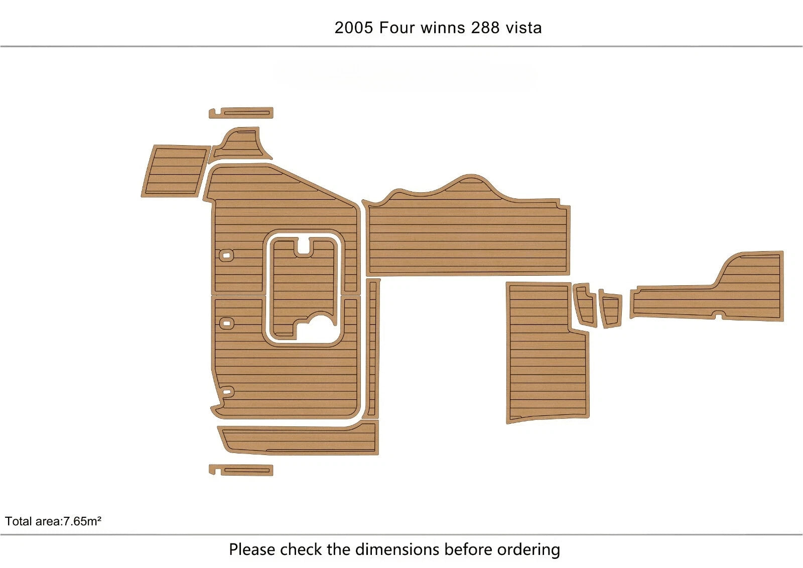 EVA Foam Teak Deck Flooring for Four Winns 288 Vista (2005)