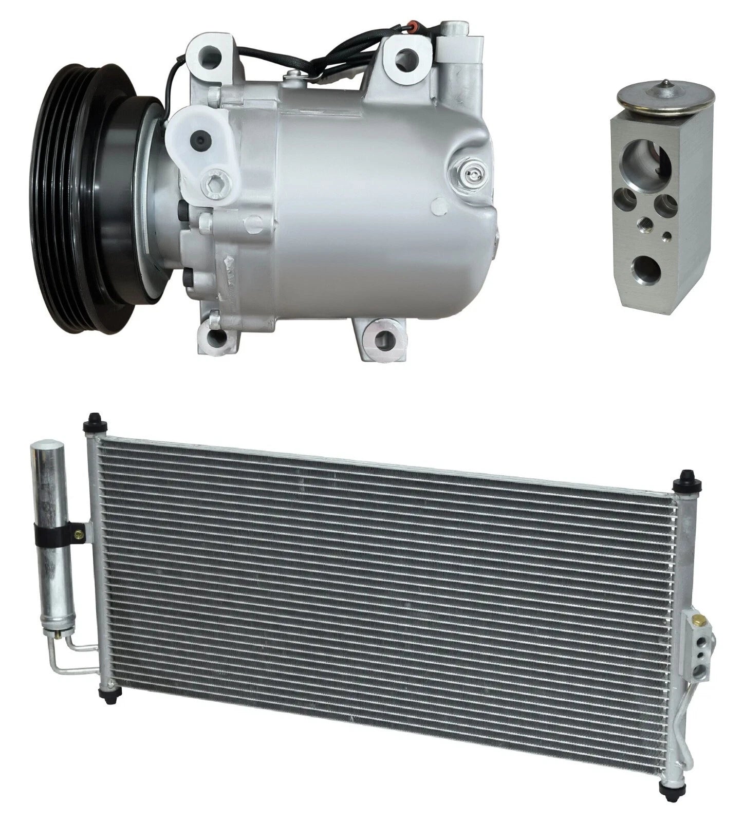 A/C Compressor Kit with Condenser for Nissan Tsuru 1.6L (2003–2006)