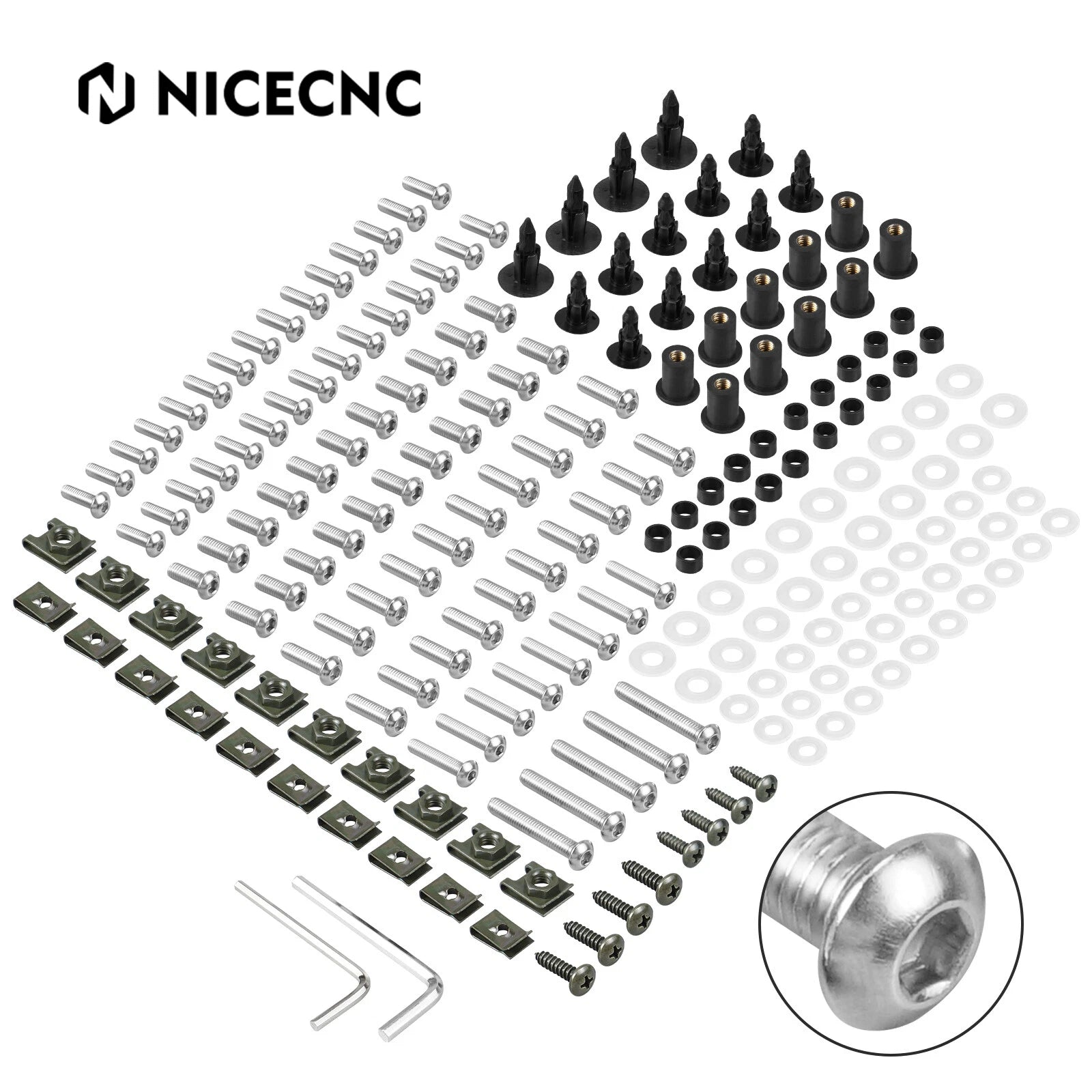 Stainless Steel Windscreen Fairing Bolts Kit for Motorcycle