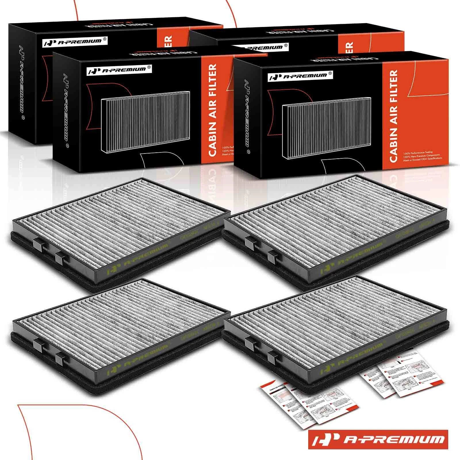 Set of 4 Activated Carbon Cabin Air Filters for BMW 525i 530i (2001–2003)