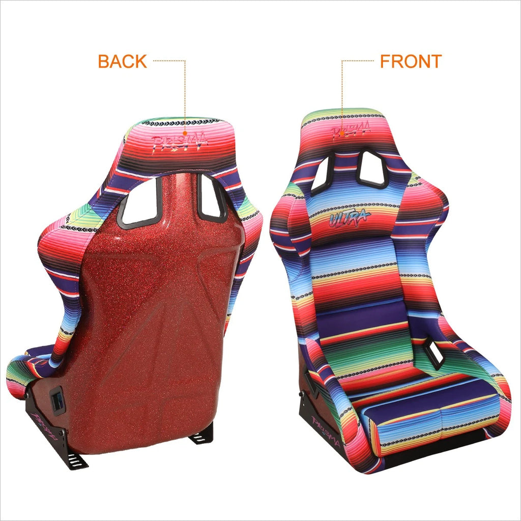 NRG FRP-302-Mexicali Racing Seat for Universal Fit (Fixed Back)