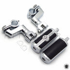 Chrome Skull Head Foot Peg Rests for Harley-Davidson 1" (25mm)