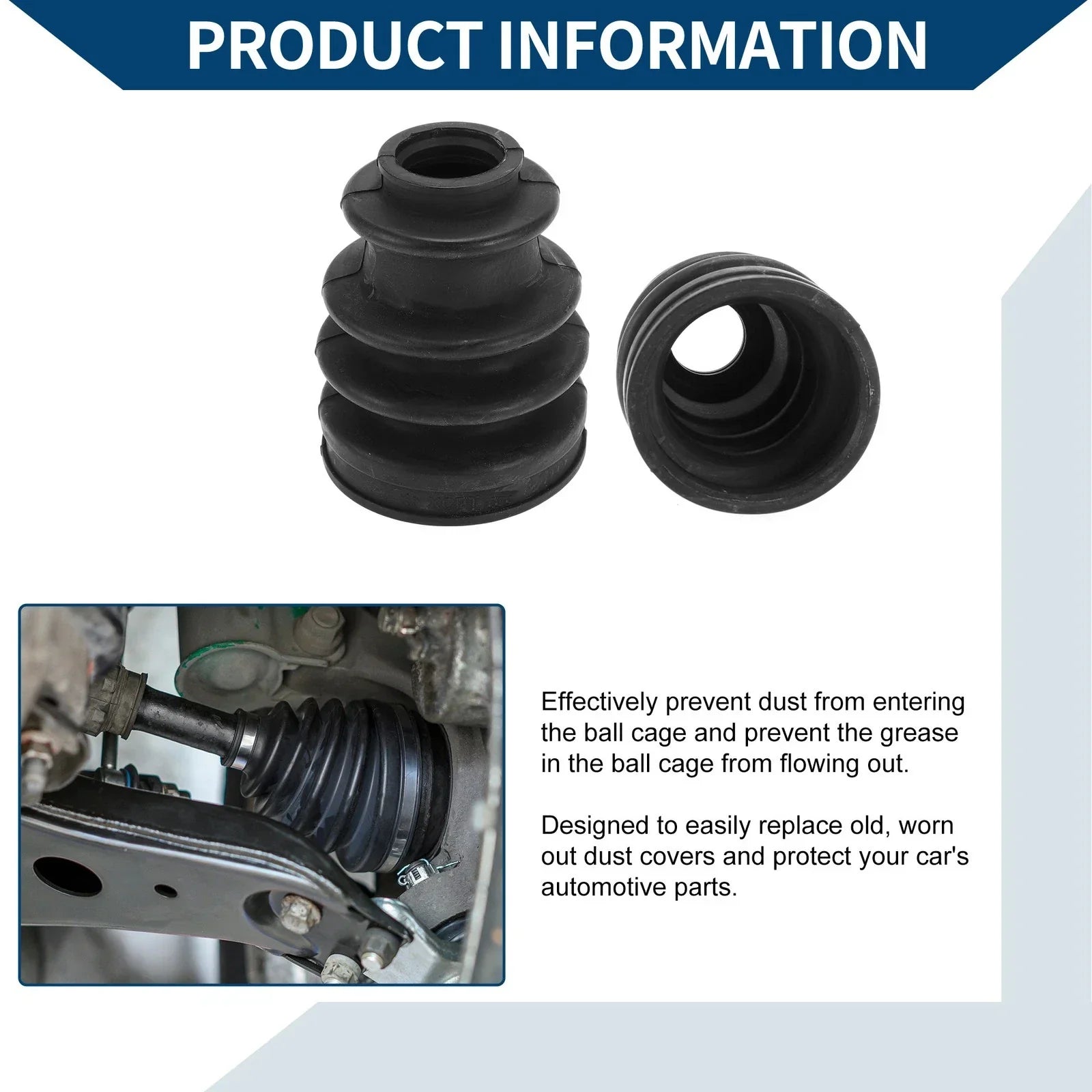 Inner CV Joint Boot Kit w/ Clamps for Porsche Cayenne (2011-2018)