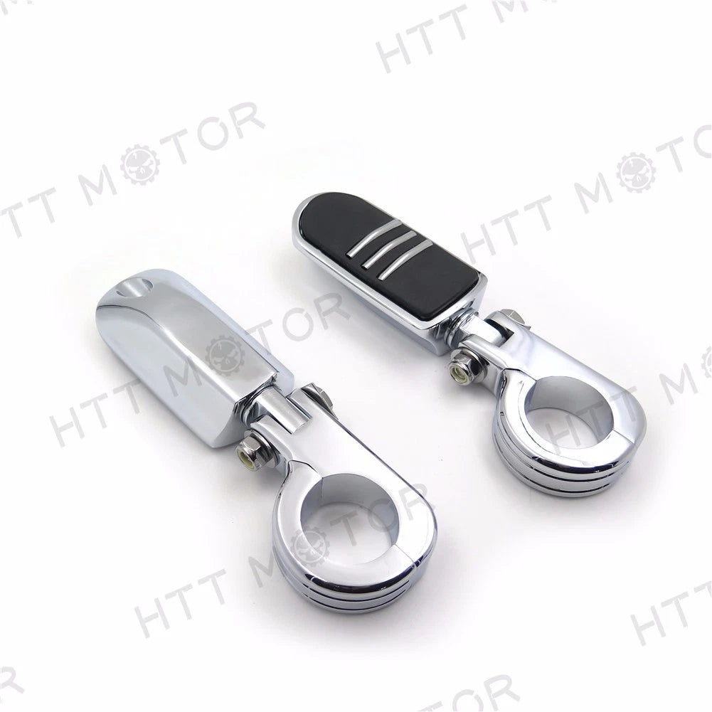 HTTMT 1.5" Highway Flame Foot Peg P Clamps for Harley Sportster 883/1340/XL1200