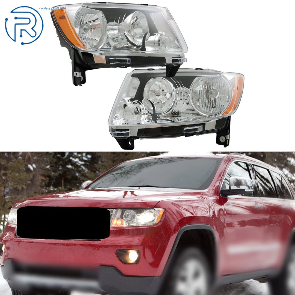 Set of 2 Halogen Headlights for Jeep Compass/Grand Cherokee (2011–2017)