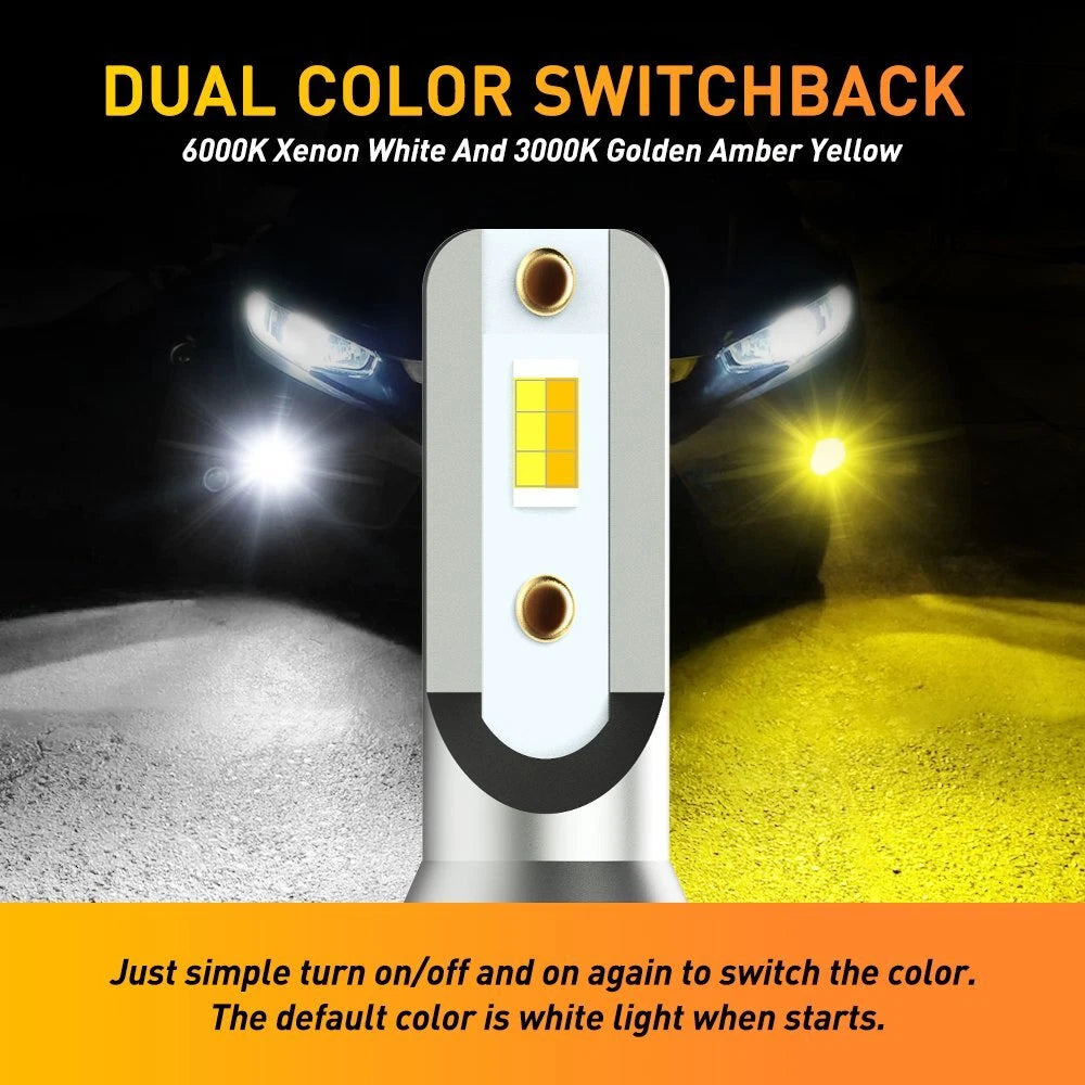 2X H11 H8 H16 Dual Color LED Fog Light Bulb for [Make Model] ([YYYY–YYYY])