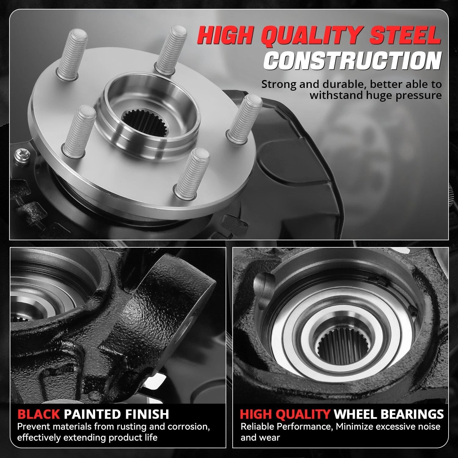 Front Passenger Right Loaded Wheel Bearing Hub Knuckle for Toyota Camry (2004–2006)