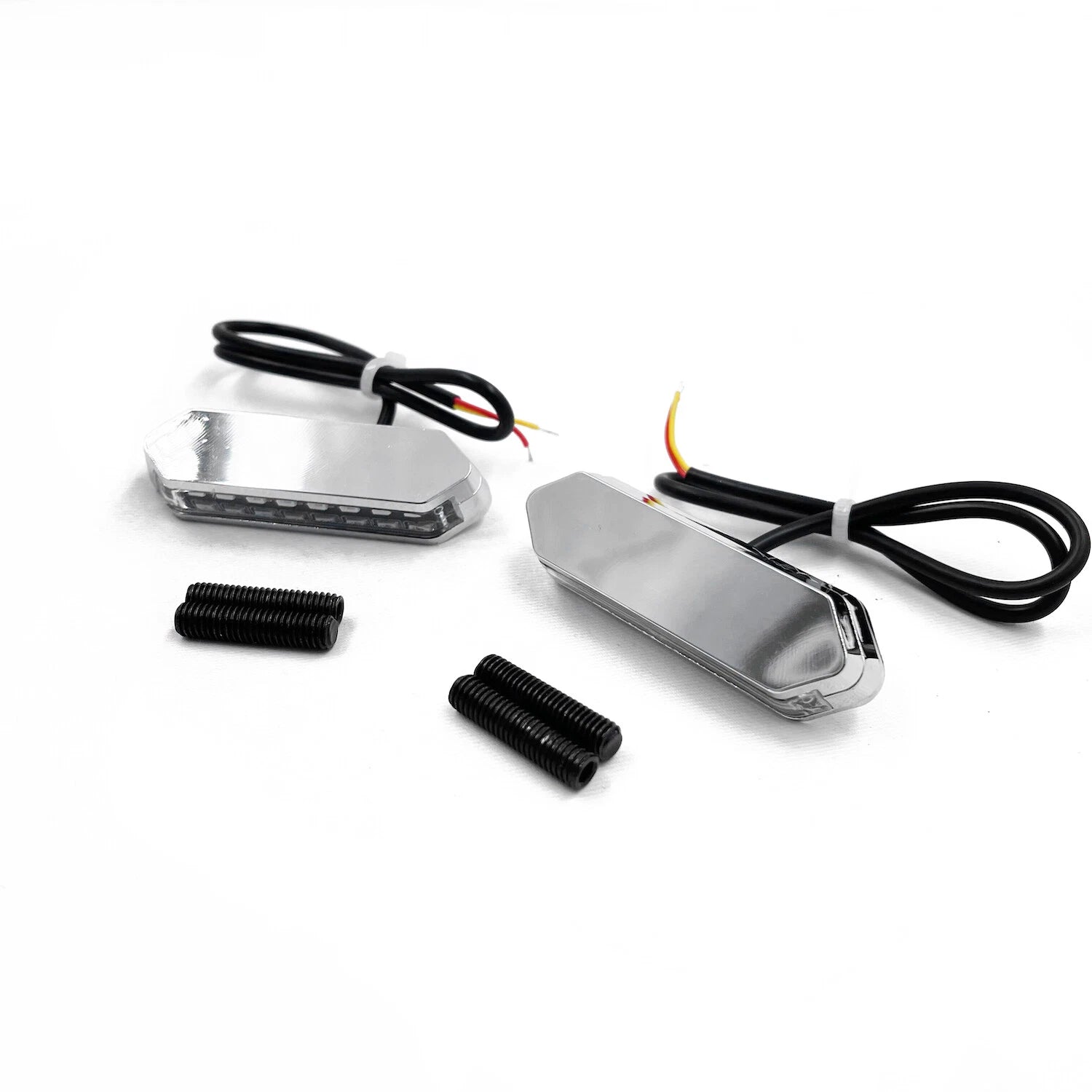 Chrome LED Mirror Block Off Base Plate for Ninja 300/250SL (2013–2020)