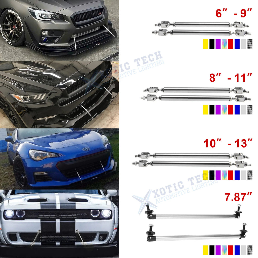 Adjustable Front Bumper Chin Lip Splitter Rear Diffuser Strut Rod for Car (2019–2024)