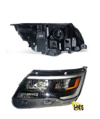 Driver Side Headlight Assembly for Ford Explorer Sport (2016–2017) LH, Black Bezel
