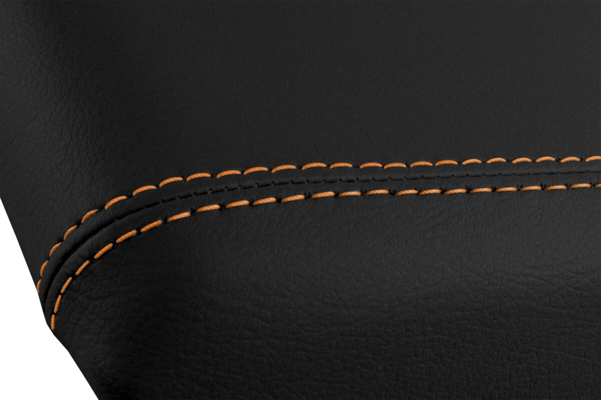 Leather Console Lid Armrest Cover for Nissan Maxima (2016–2021) Orange Stitch