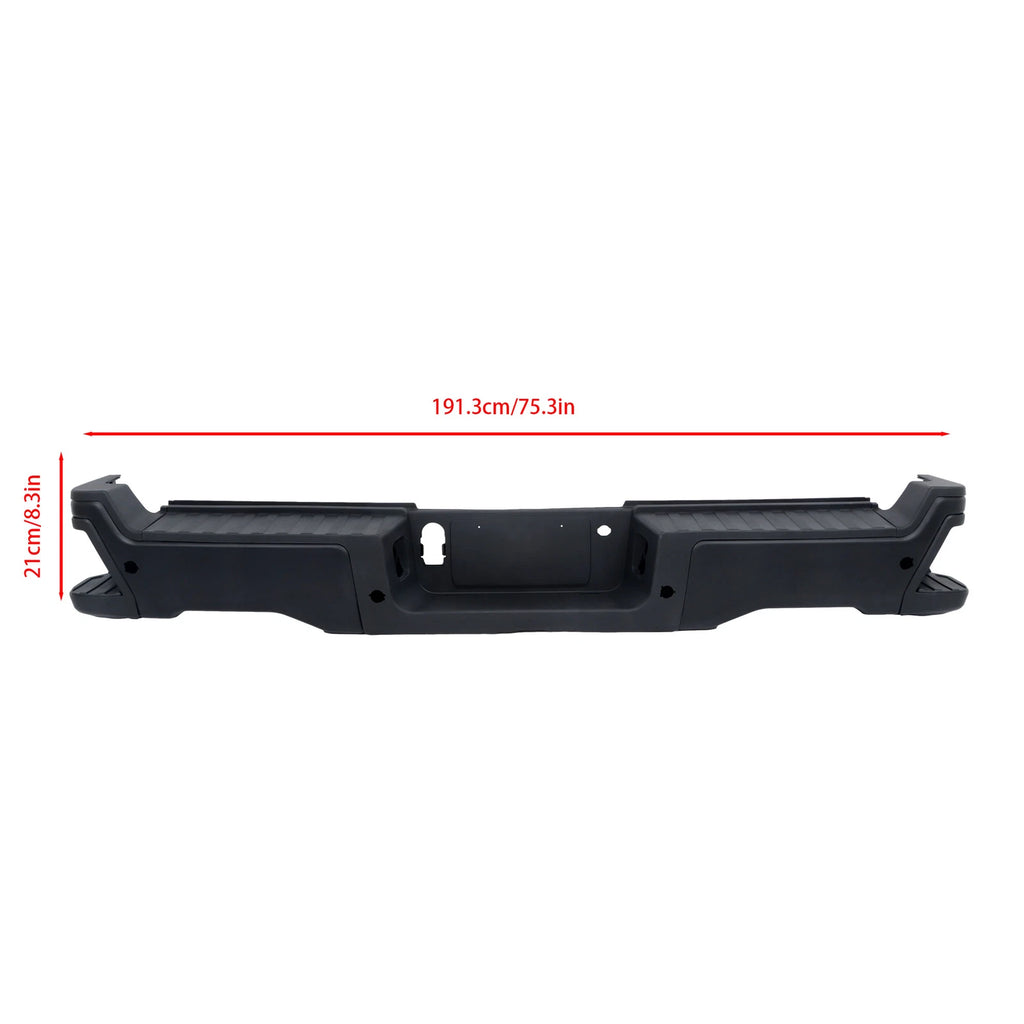 Rear Bumper Cover for Ford F250 F350 (2023–2024) Black with Sensor Holes