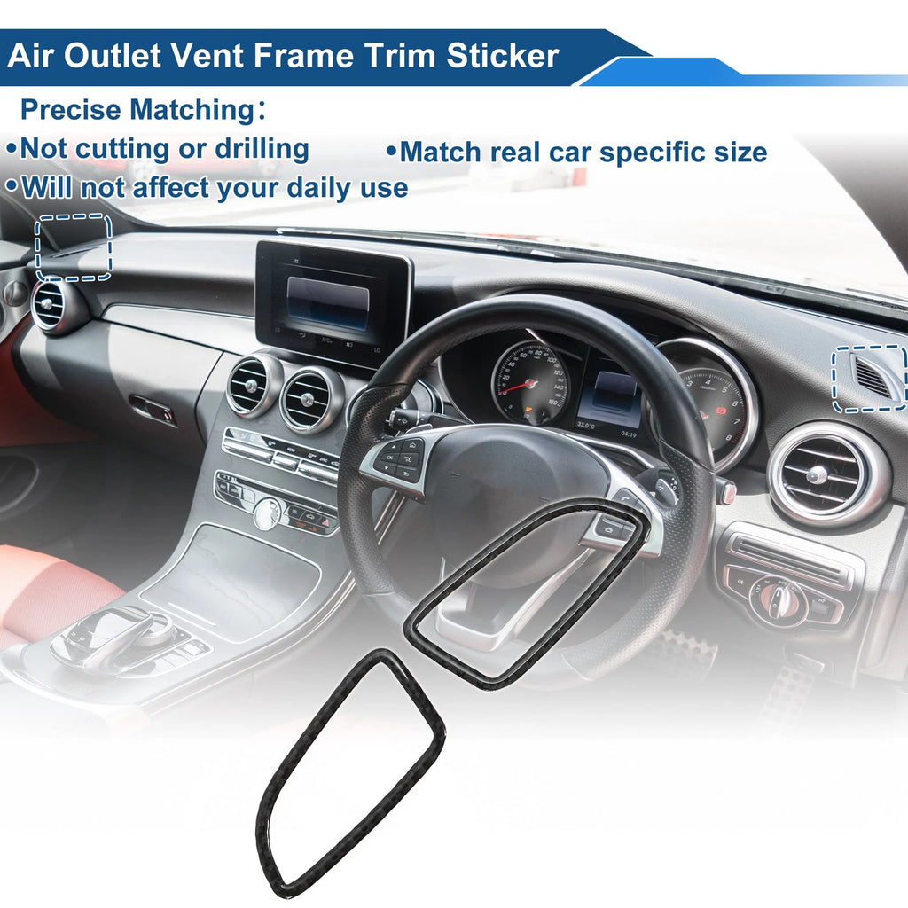 Set of 2 Air Condition Outlet Vent Trim Cover Frame for Mercedes-Benz C300 