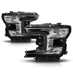 2X Black Housing Bumper Headlight Clear Side Corner Lamps for Ford F150 (2018–2020)