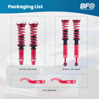 4PCS Coilover Suspension Kit for Honda Accord (1998–2002) Adjustable Height