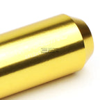 Set of 16 Open-End Aluminum Gold Lug Nuts + 4 Lock Nuts + Adapter M12x1.5
