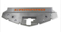Brushed Front Header Plate w/Orange C-Fiber Vinyl CAMARO Inlay for 16-20 Camaro