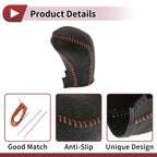 Car Gear Shift Knob Cover for Hyundai Tucson 2015-2018 Black Brown Faux Leather