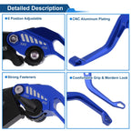 Short Brake Clutch Levers for Suzuki GSX-8S (2023–2025) - Solid Blue, 1 Pair