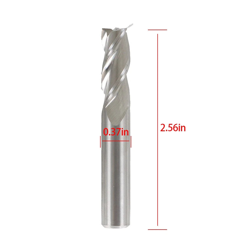 3Pcs End Mill 3/8" for Automotive Applications