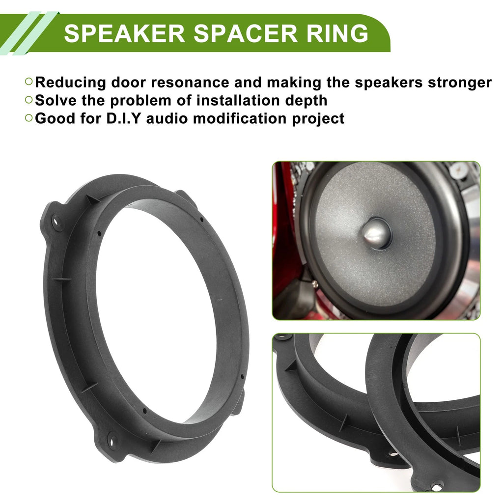 2X Speaker Spacer Ring Adapter for Kia Soul (6.5")