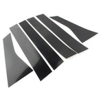 6 x Black PC Pillar Post Door Window Trim Covers for Honda Accord (2018-2020)