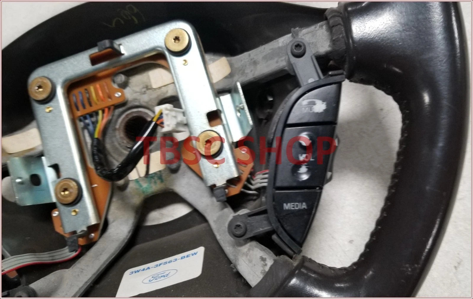 Steering Wheel with Cruise Switch for Lincoln LS (2003–2006) - Black/Wood