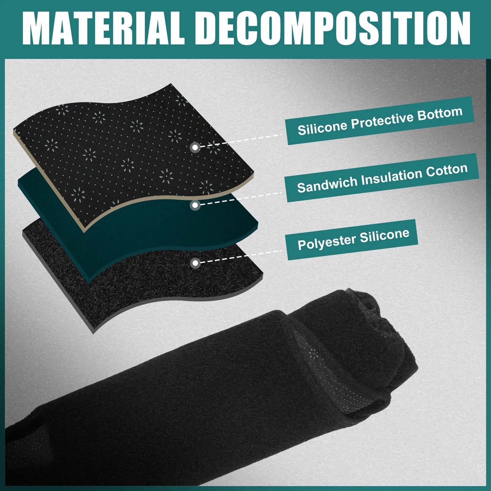 Dashboard Cover Mat for Toyota Alphard (2008–2015) Black Polyester