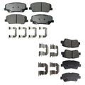 Set of 4 Akebono ProACT Ceramic Disc Brake Pads for Kia Optima (2011–2015)