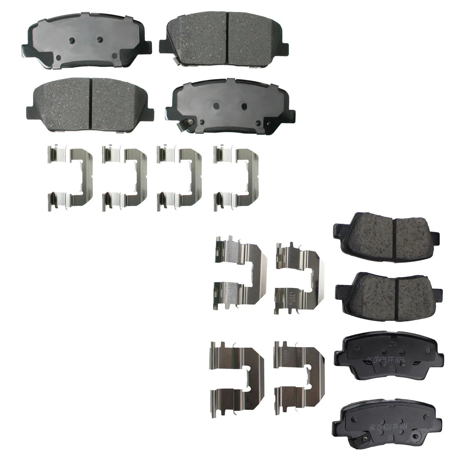 Set of 4 Akebono ProACT Ceramic Disc Brake Pads for Kia Optima (2011–2015)