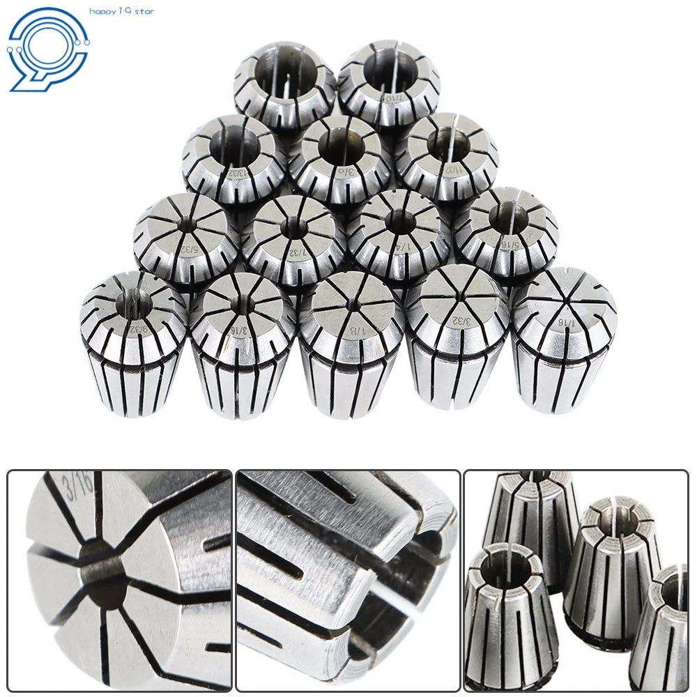 14-Piece ER20 Spring Collet Set for CNC Machines (Various Models)