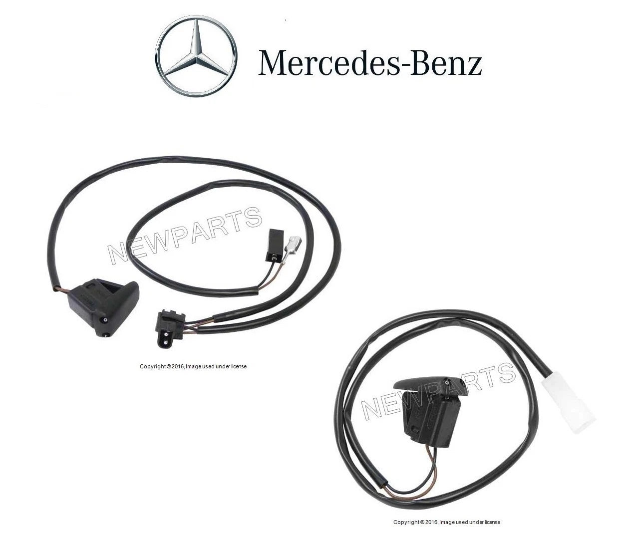 Set of 2 Windshield Washer Nozzles for Mercedes A208 C208 CLK (1997–2002)