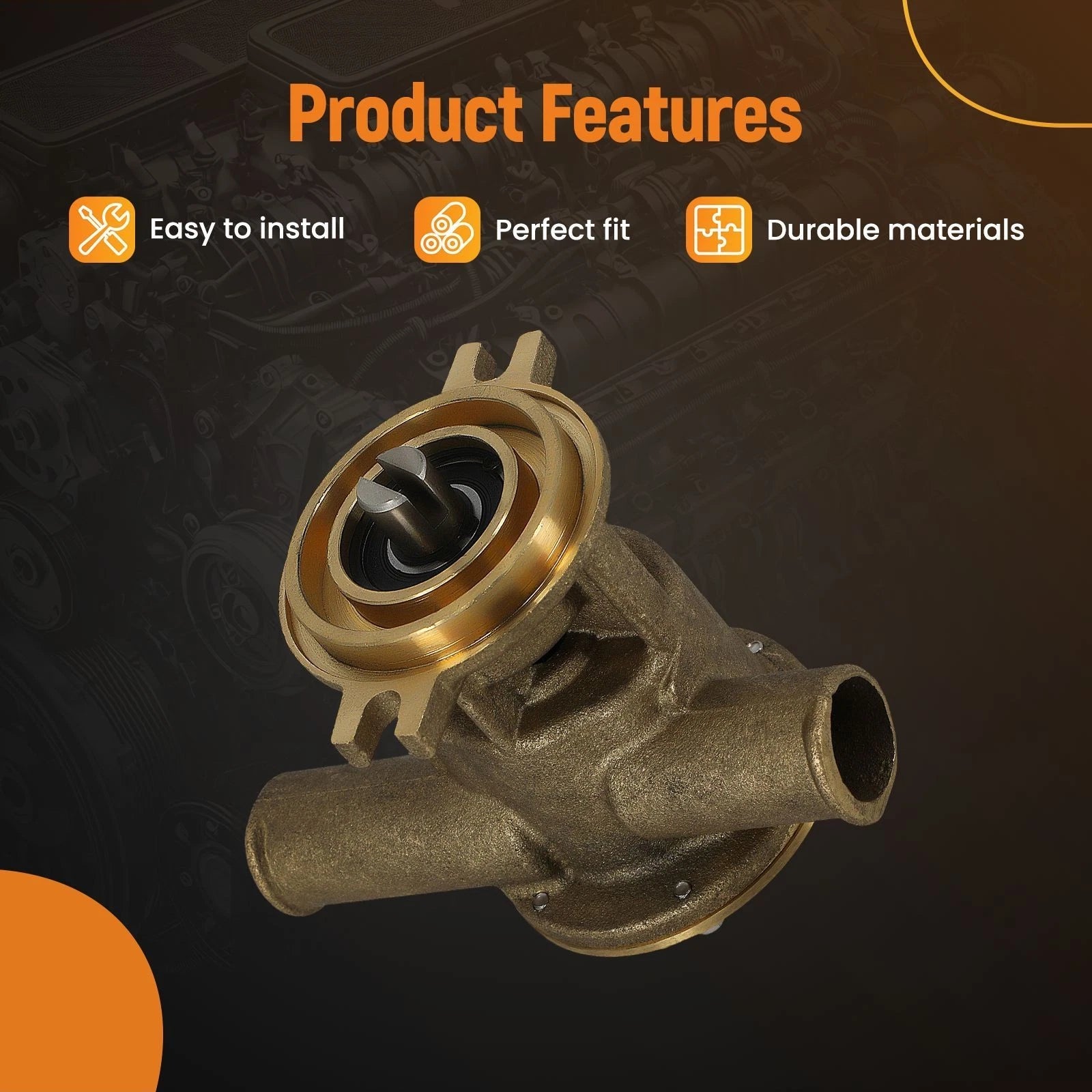 Sea Water Pump for Volvo Penta AD TMD TAMD KAD KAMD (1980–2000)