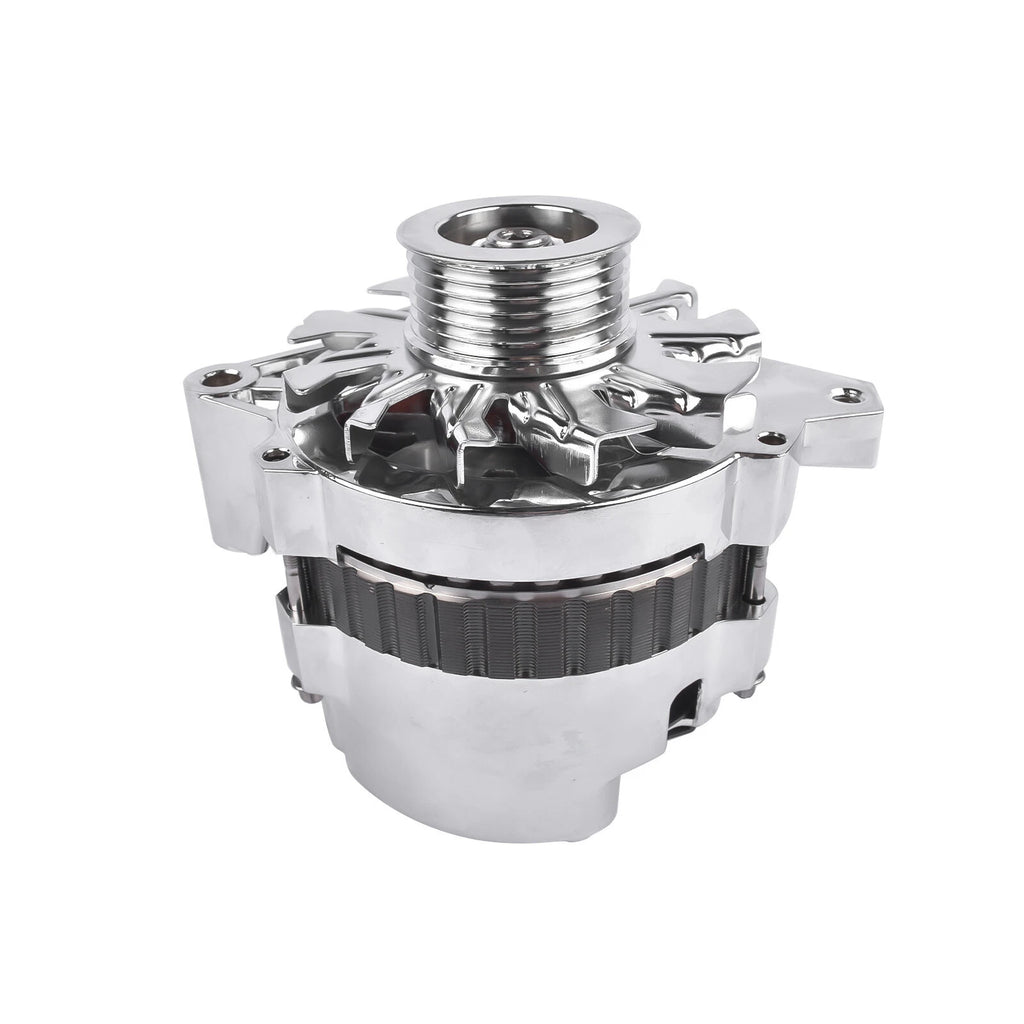 Chrome Alternator for Chevy Small Block V8 (Fits Various Models)