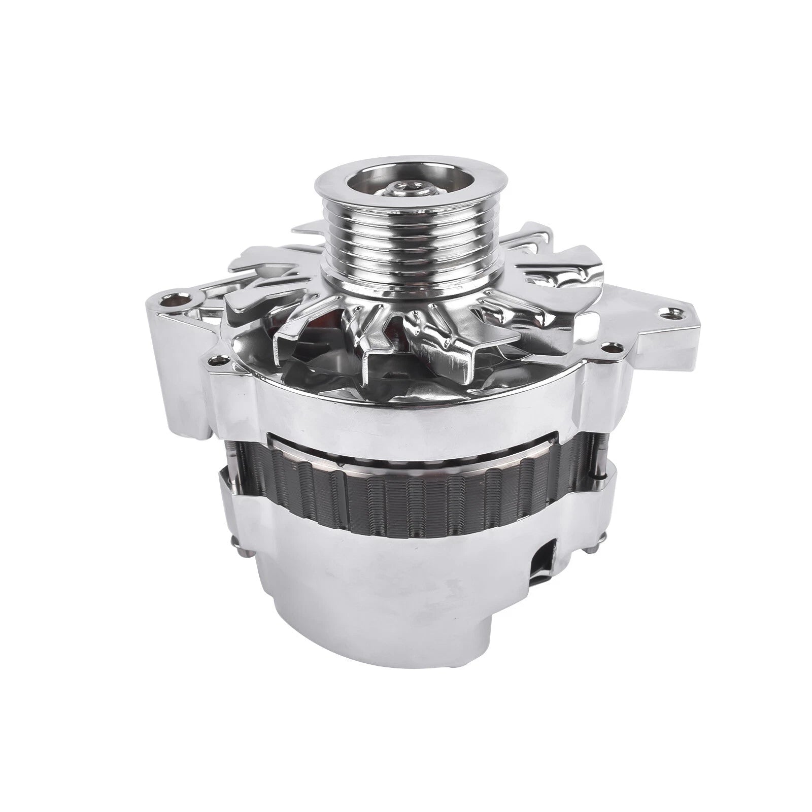 Chrome Alternator for Chevy Small Block V8 (Fits Various Models)