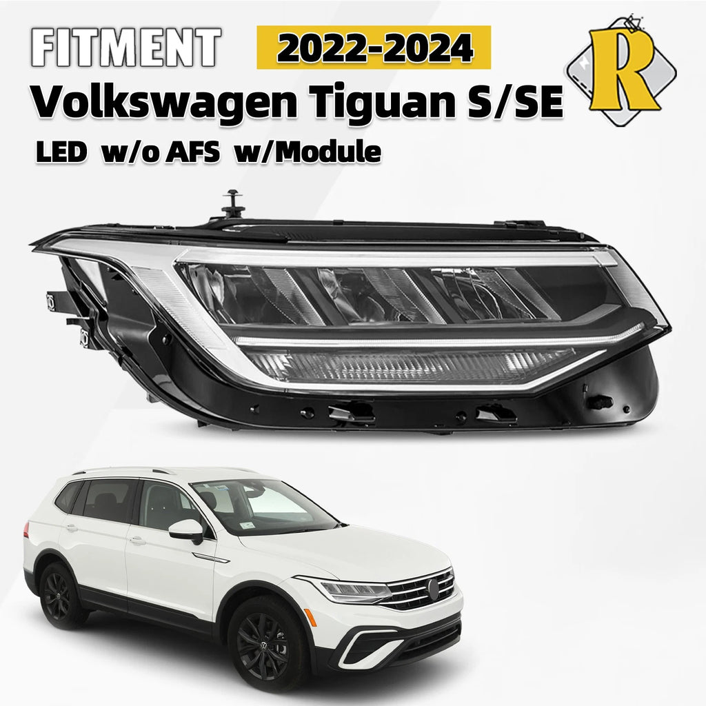 LED Headlight for Volkswagen Tiguan (2022–2024) Right Passenger Side