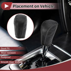 1Pc Gear Shift Knob Cover for Subaru Forester (2006–2012) Gray Faux Leather