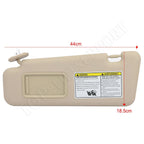 Set of 2 Beige Sun Visors for Toyota Highlander (2008–2013)