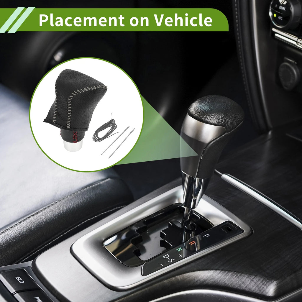 1 Pc Gear Shift Knob Cover for Lexus ES300h (2018–2023) Pebbled Black Grey