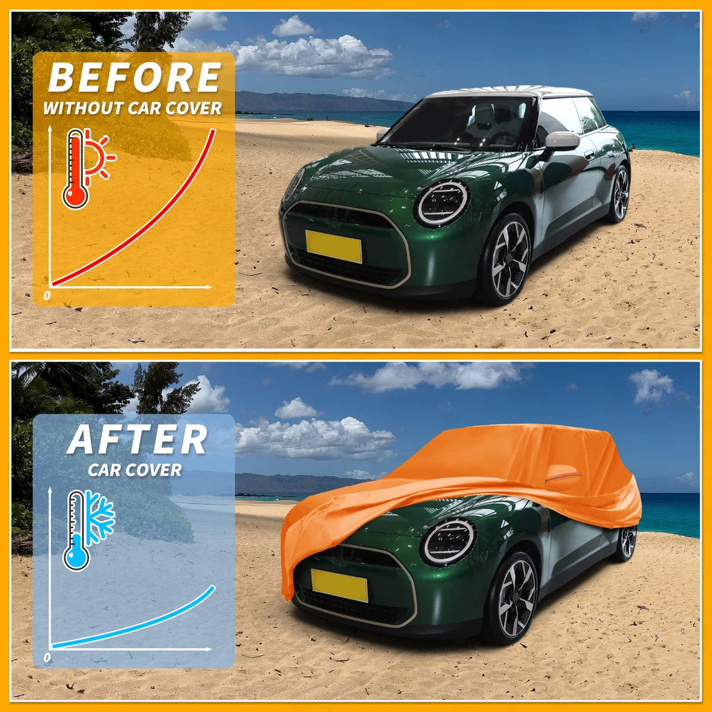Car Cover Waterproof All Weather for BMW Mini Cooper 2DR (2002–2022) 210D-PU