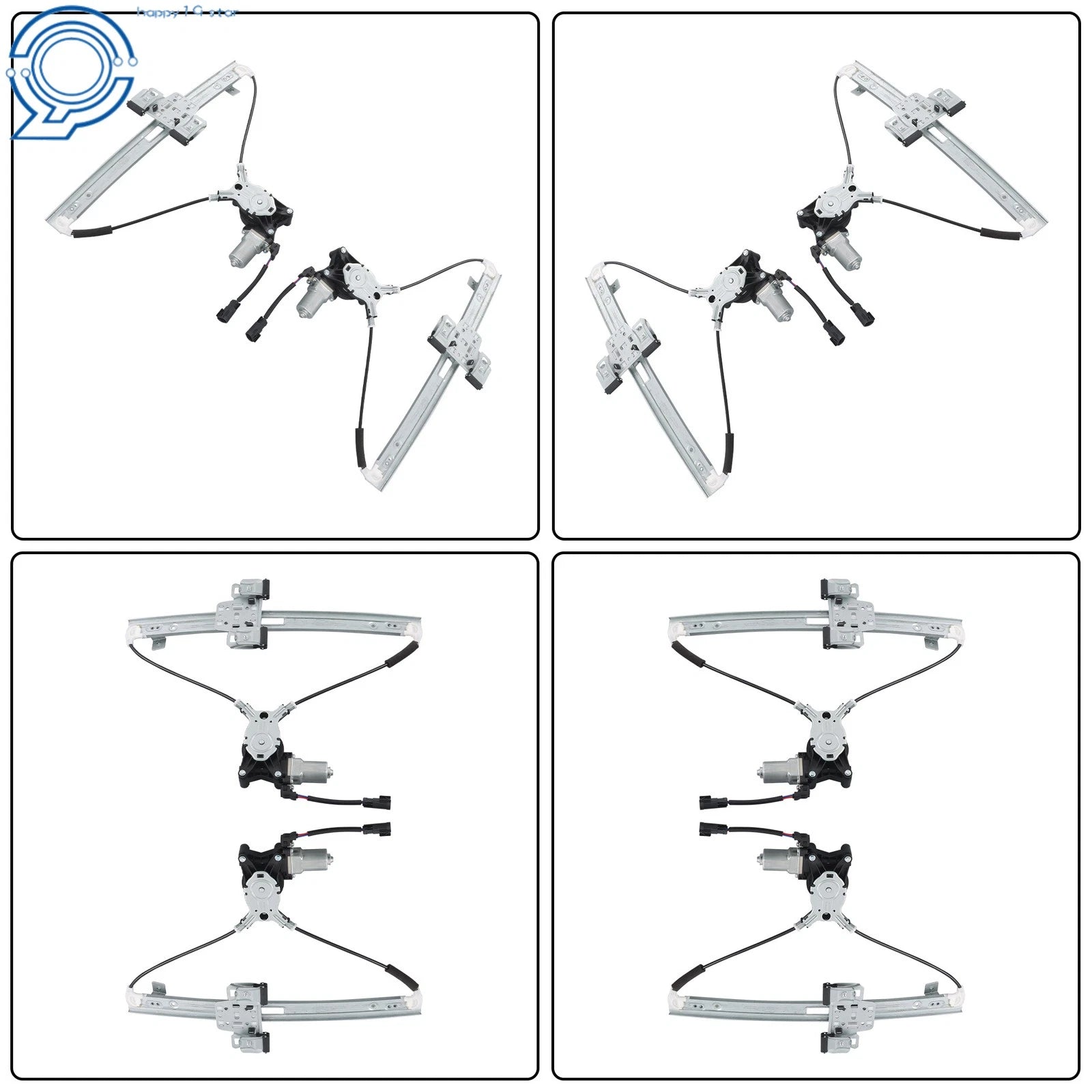 Pair Power Window Regulators for Dodge Dakota (2005–2010) with Motor