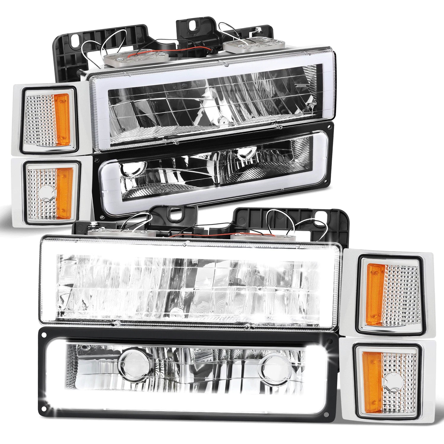 LED Headlight, Bumper Signal & Corner Lamps for Chevy C/K (1994–2000)
