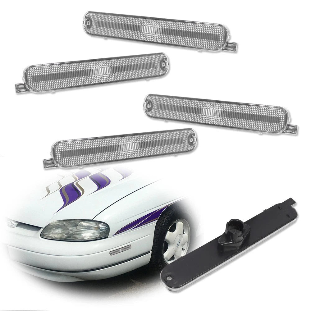 Set of 4 Clear Side Marker Light Covers for Chevy Lumina & Monte Carlo