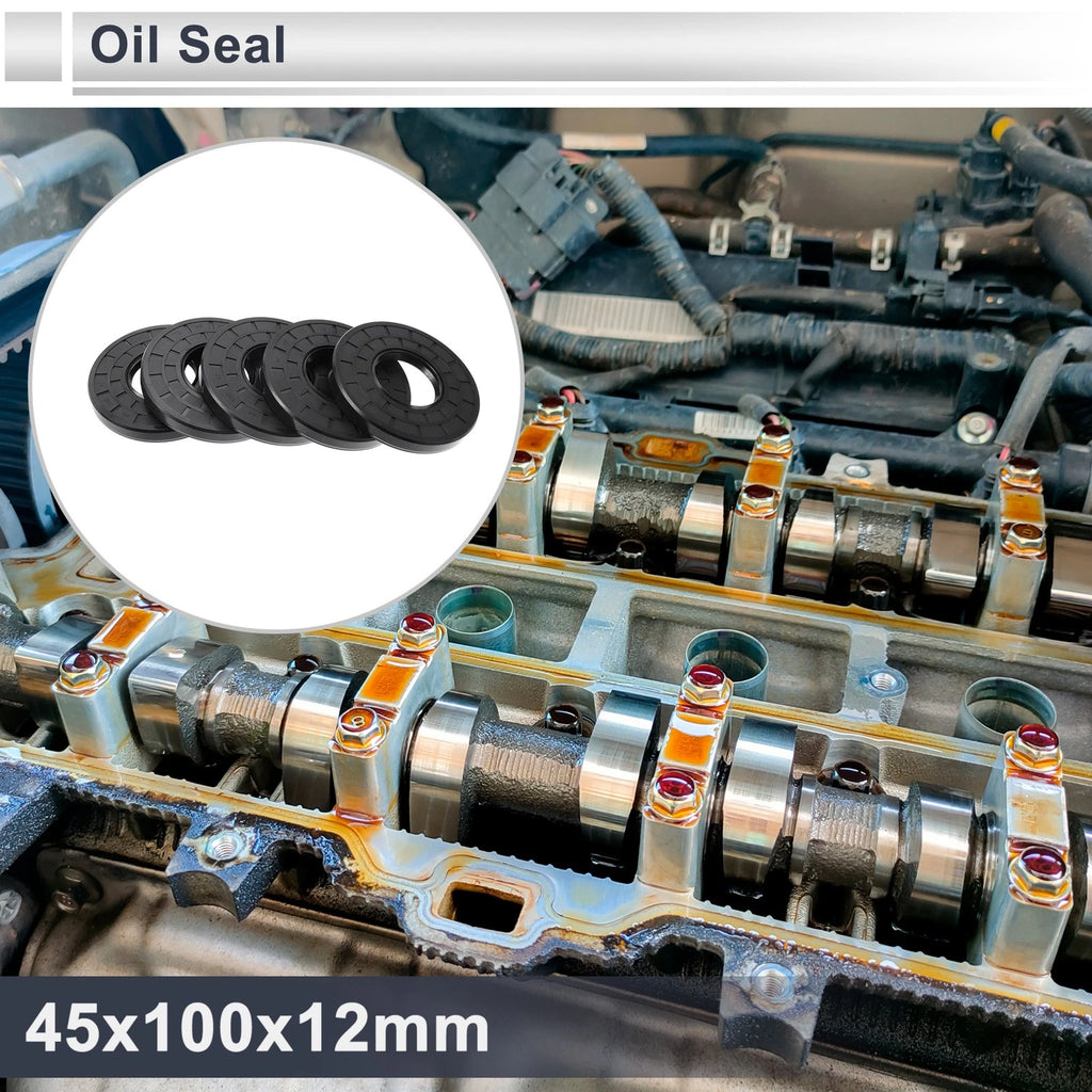 Set of 5 Oil Seal Rotary Shaft Seal for Various Models (45x100x12mm)