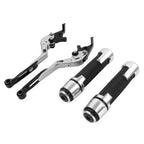 Silver Extendable Brake Clutch Lever Grip Set for Ducati Panigale (2016-2020)